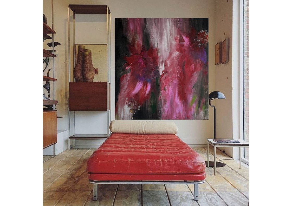 ABSTRACT ART PASSION ROSES 