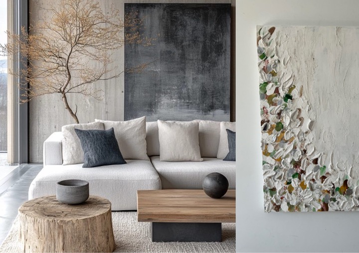 ABSTRACT ART WHITE CUSMOS