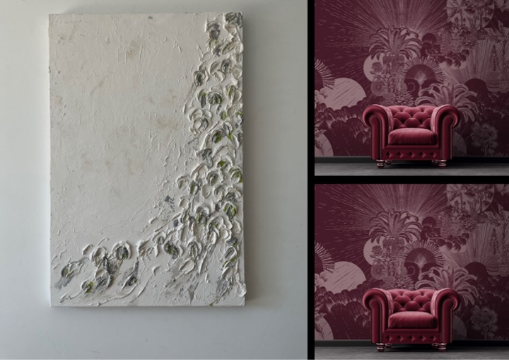 Abstract Wall Art White Aura Art