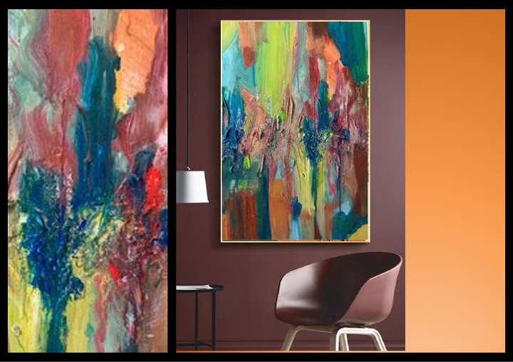 ABSTRACT ART COLOUR ON FIRE 