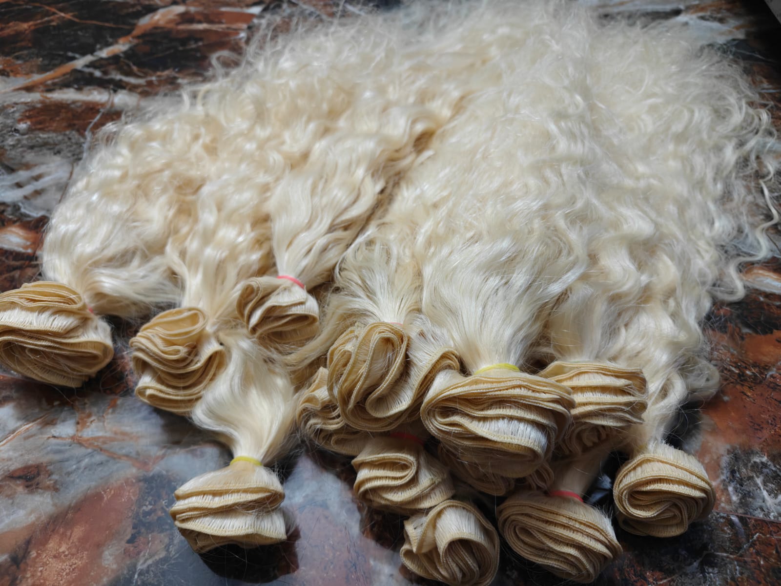 Blonde 613 Bleached 100%  Raw Indian Human hair  Premium Extensions