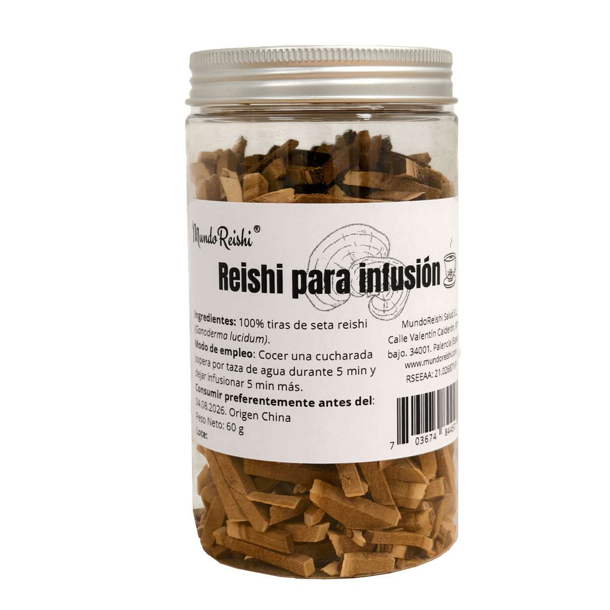 Reishi entero en tiras para infusión. 60g