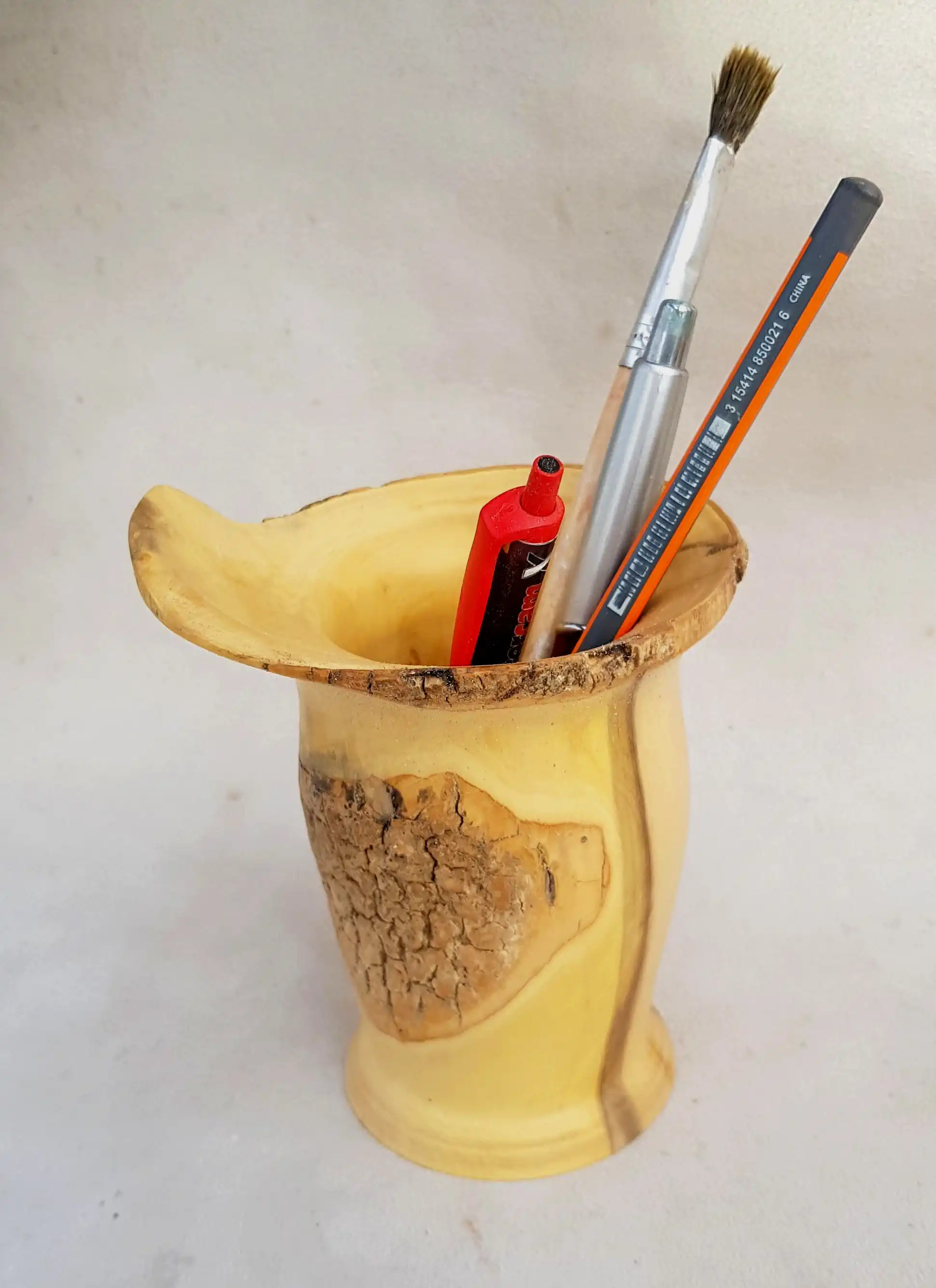 Vase en bois de buis