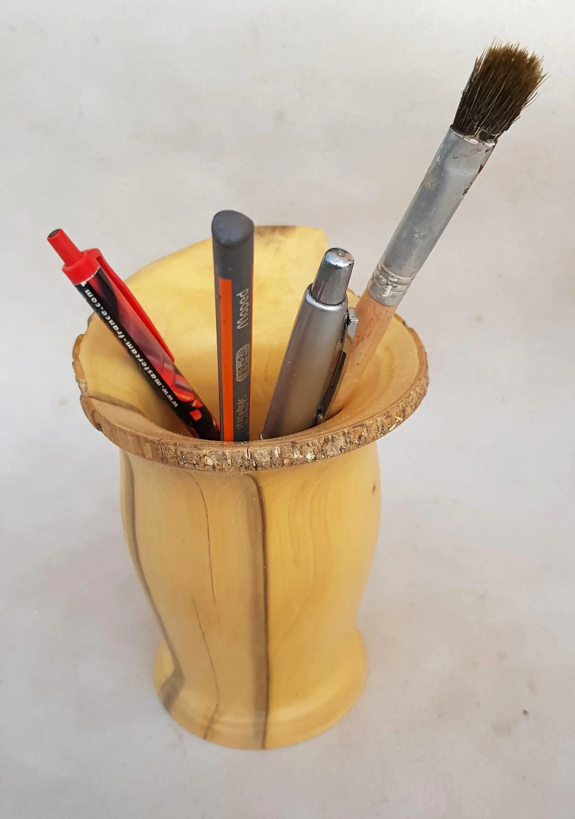 Vase en bois de buis