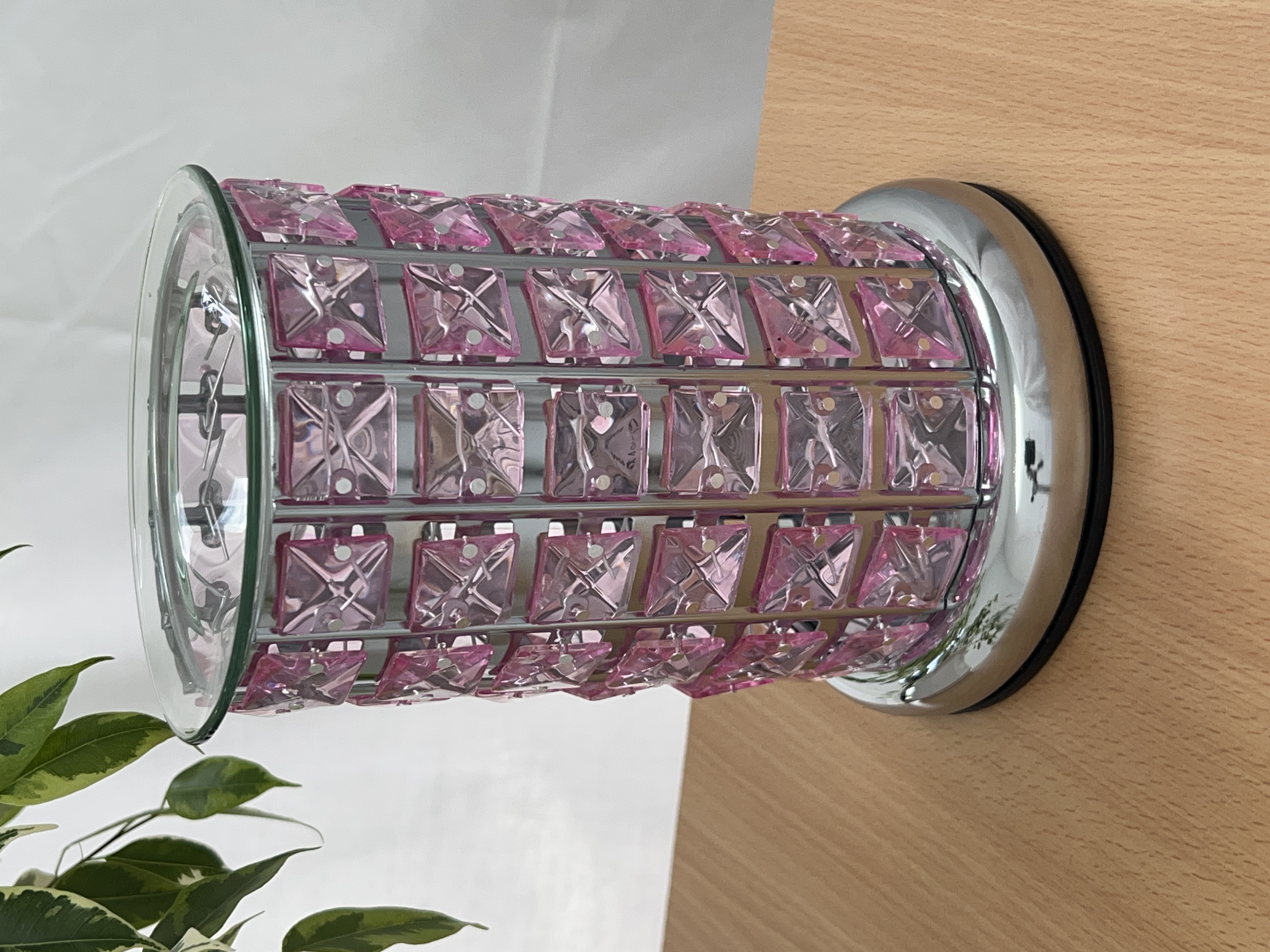 Pink Checked Gem Aroma Lamp