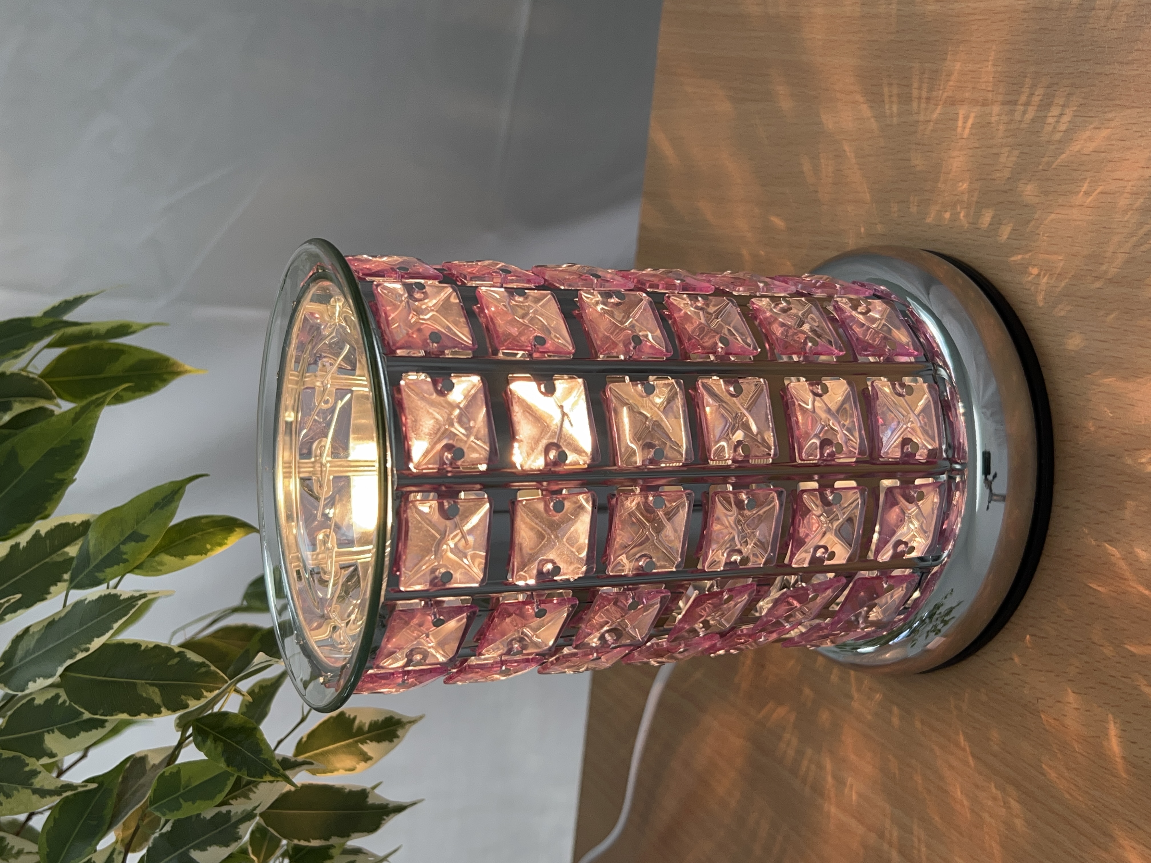 Pink Checked Gem Aroma Lamp