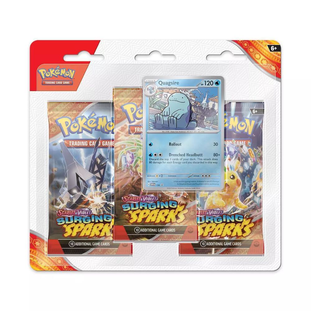Pokemon Scarlet & Violet- Surging Sparks 3 Pack Blister (Styles Vary)
