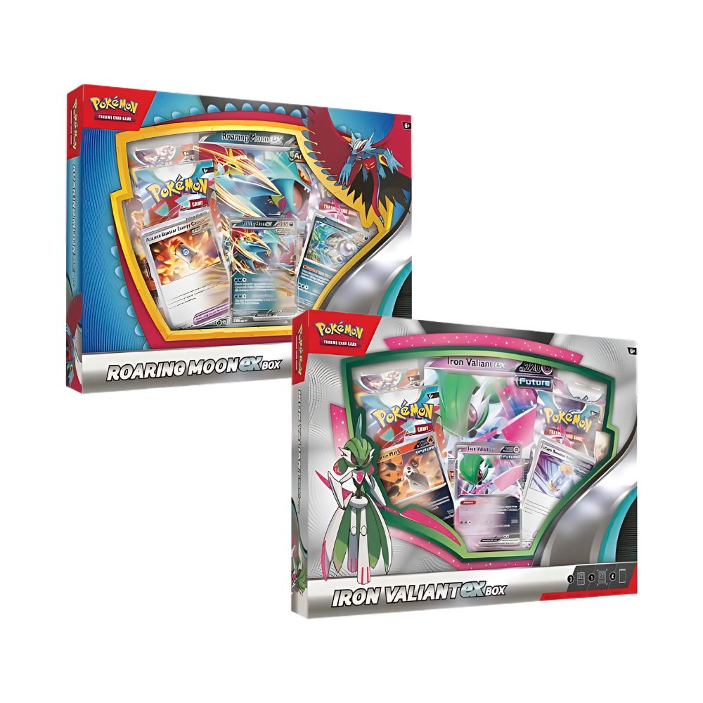 Pokemon- Roaring Moon or Iron Valiant EX Box