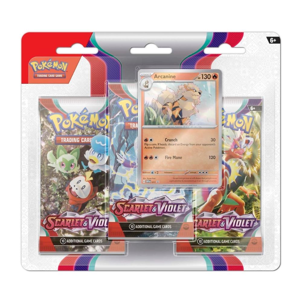 Pokemon Scarlet & Violet- 3 Pack Blister (Syles Vary)