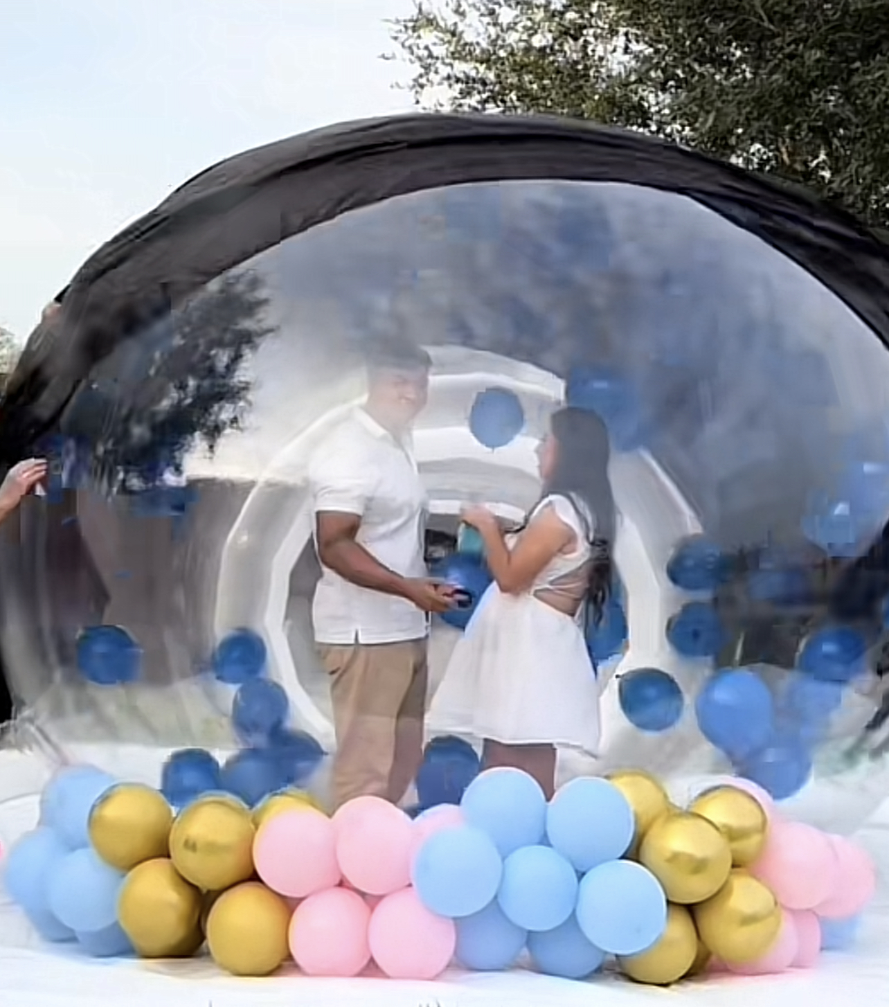 Gender Reveal Black Out Cover Only 20x20