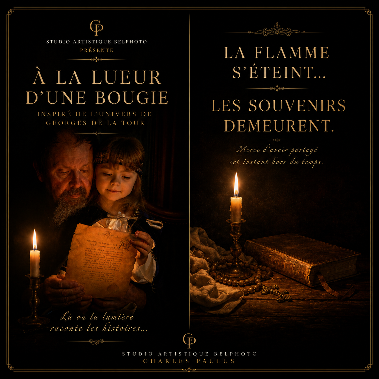 A la lueur d'une bougie