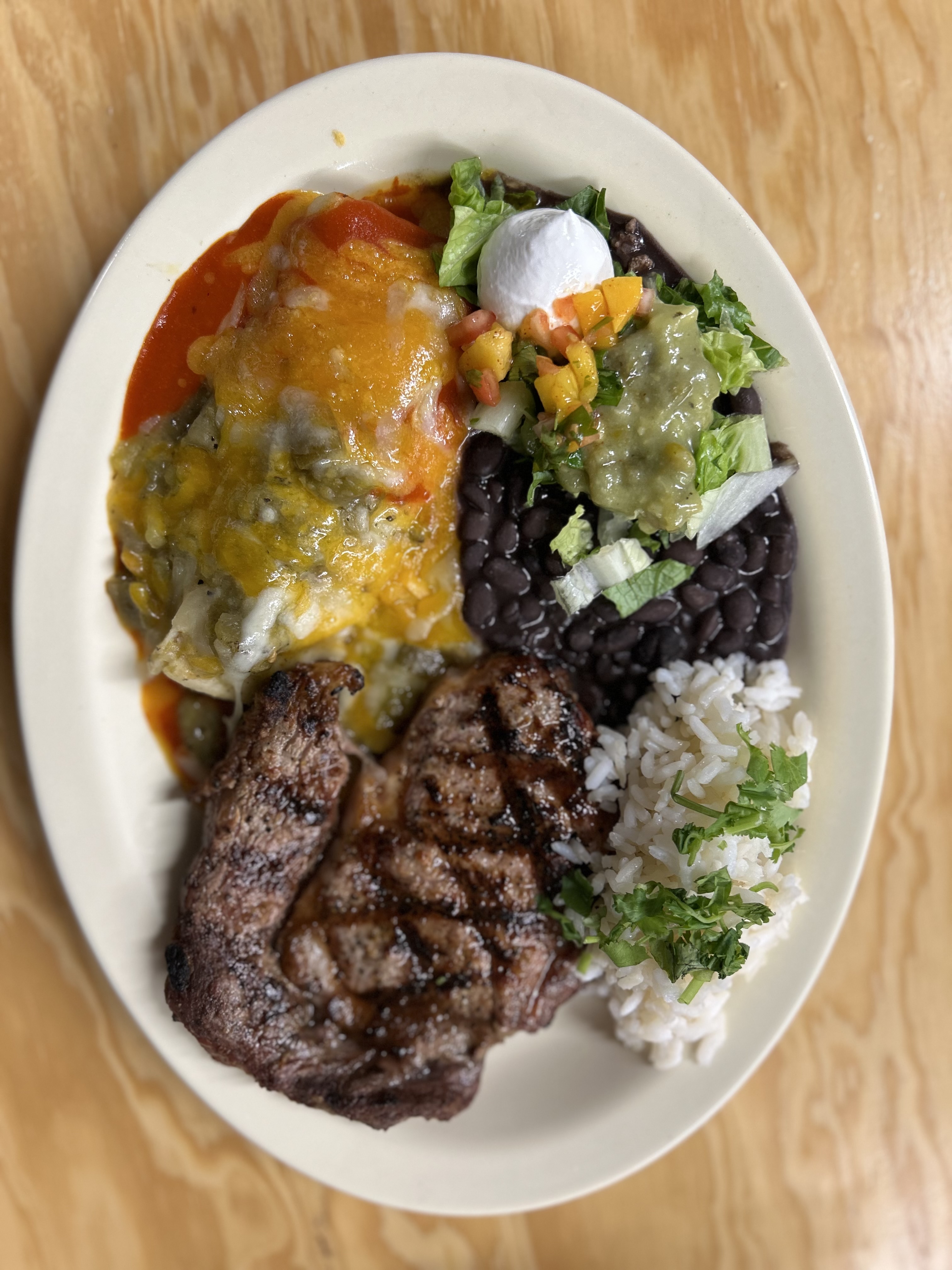 STEAK AND ENCHILADA
