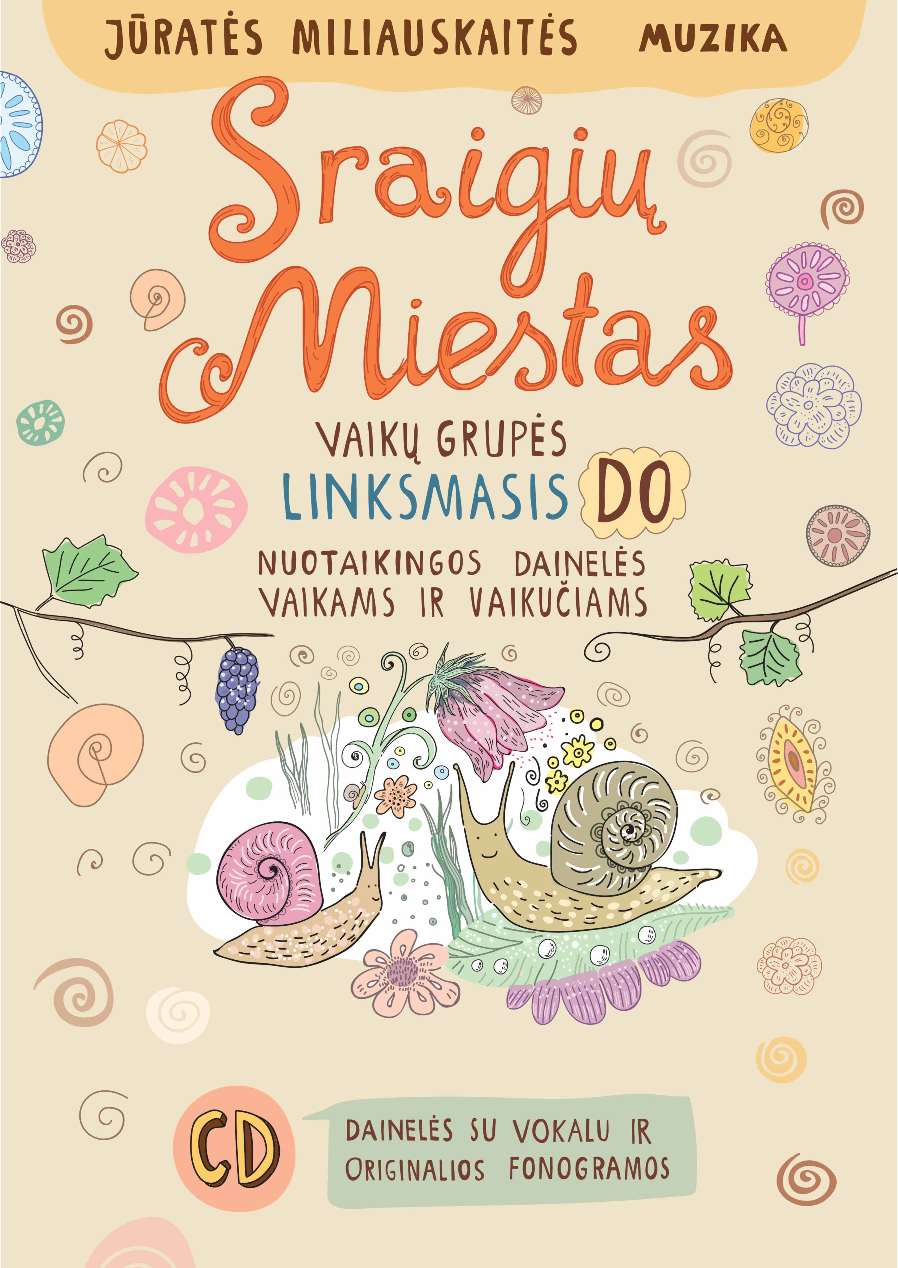 Vaikiškos muzikos natų knygelė "SRAIGIŲ MIESTAS"