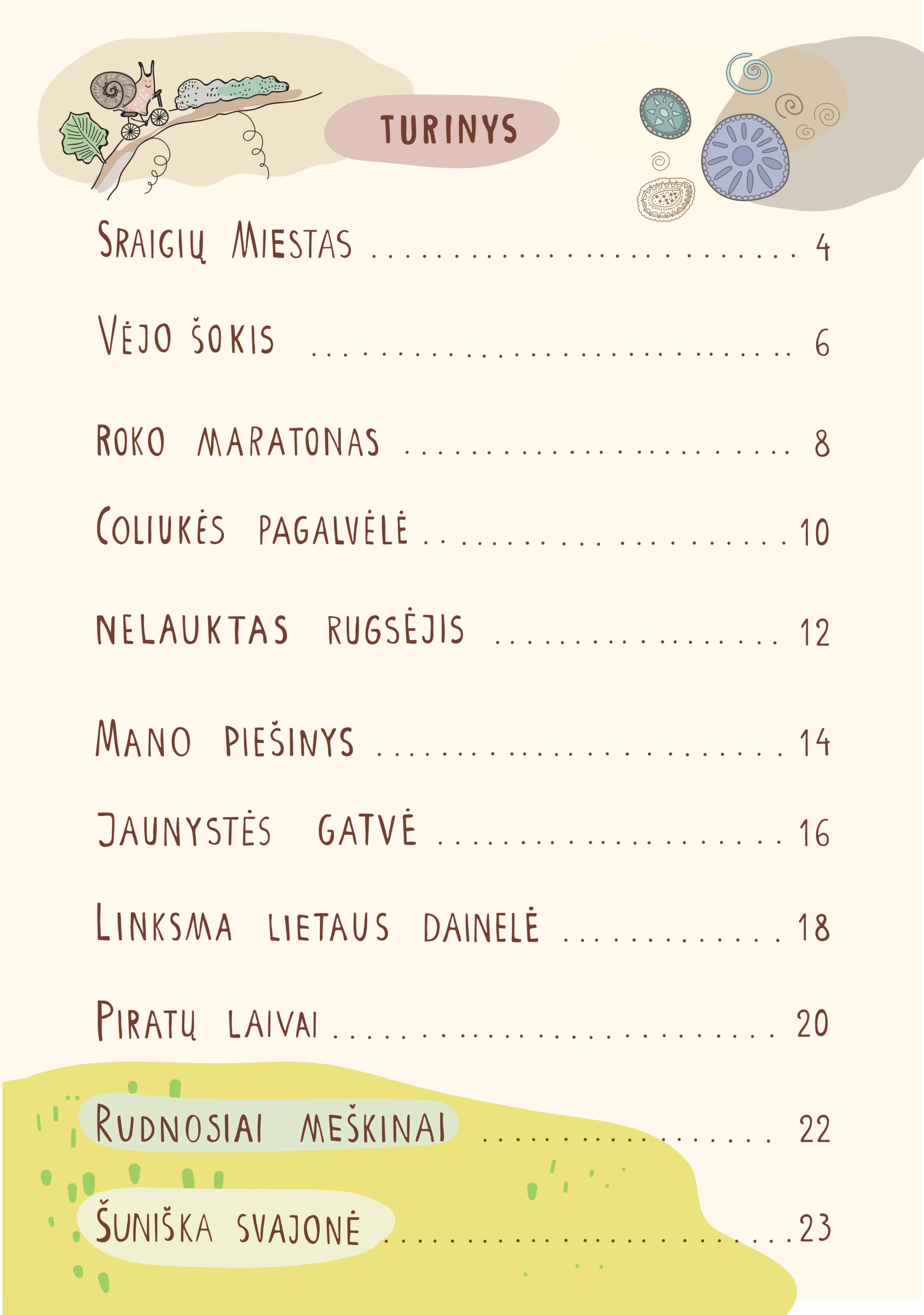 Vaikiškos muzikos natų knygelė "SRAIGIŲ MIESTAS"
