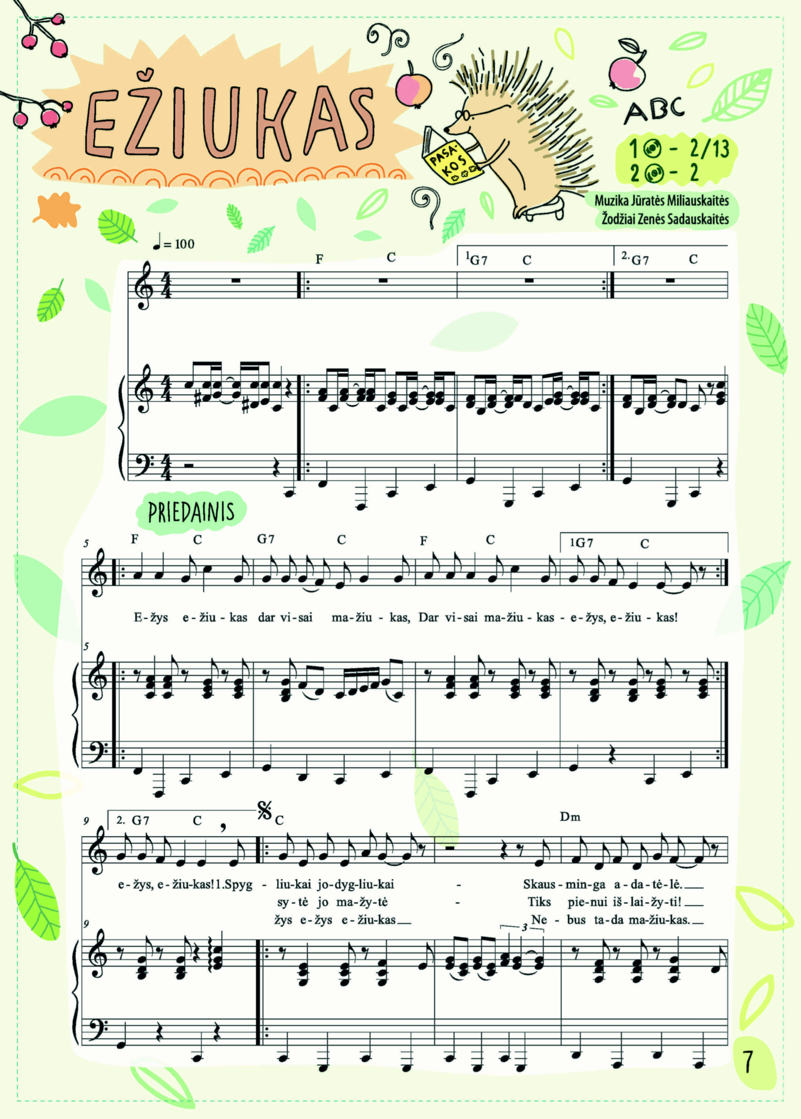 Vaikiškos muzikos natų knygelė "BALTAS ŠUNIUKAS"