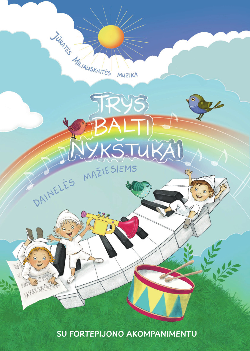 Vaikiškos muzikos natų knygelė "TRYS BALTI NYKŠTUKAI"