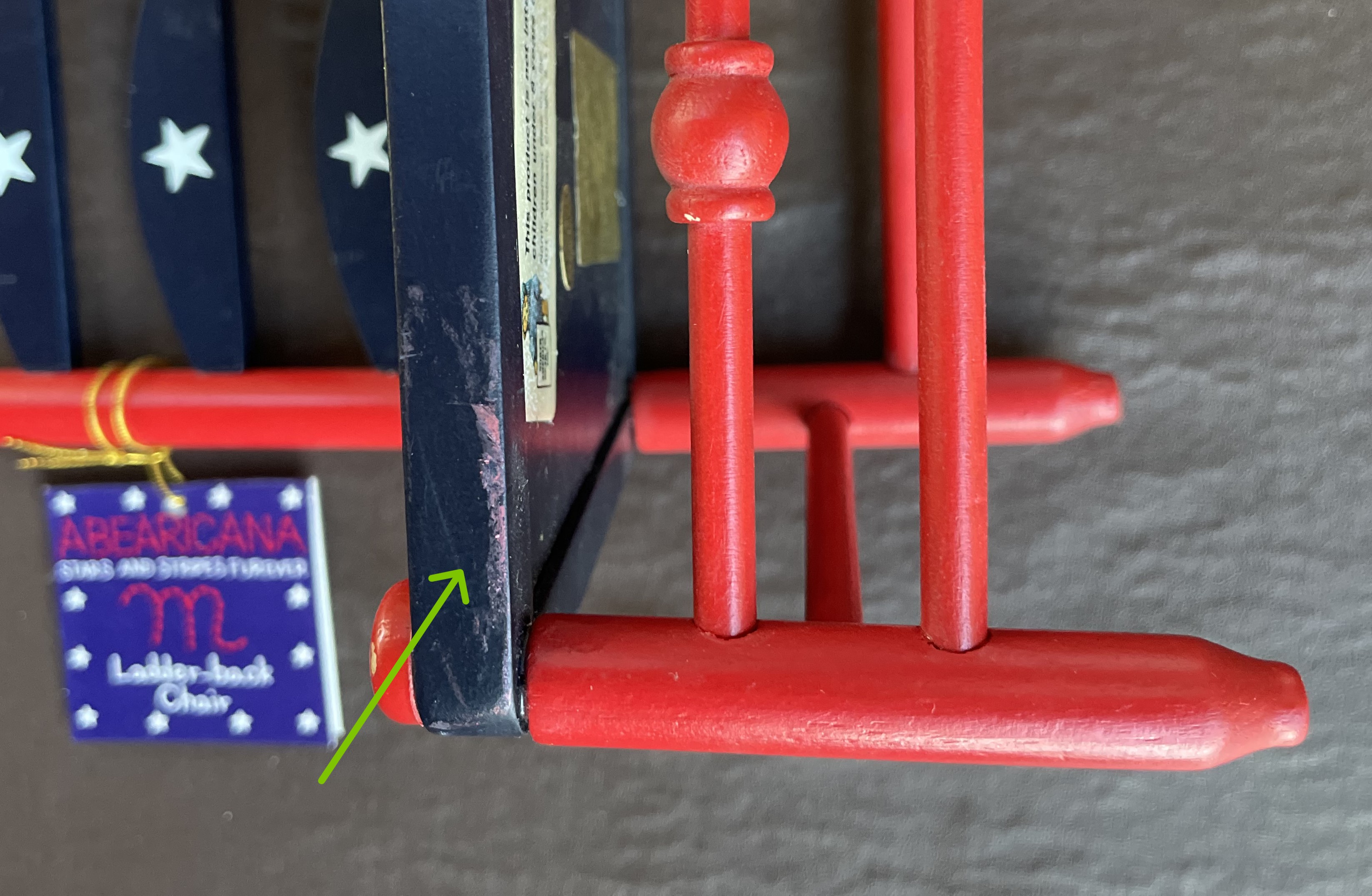 Abearicana: Stars and Stripes Furever LADDER BACK CHAIR