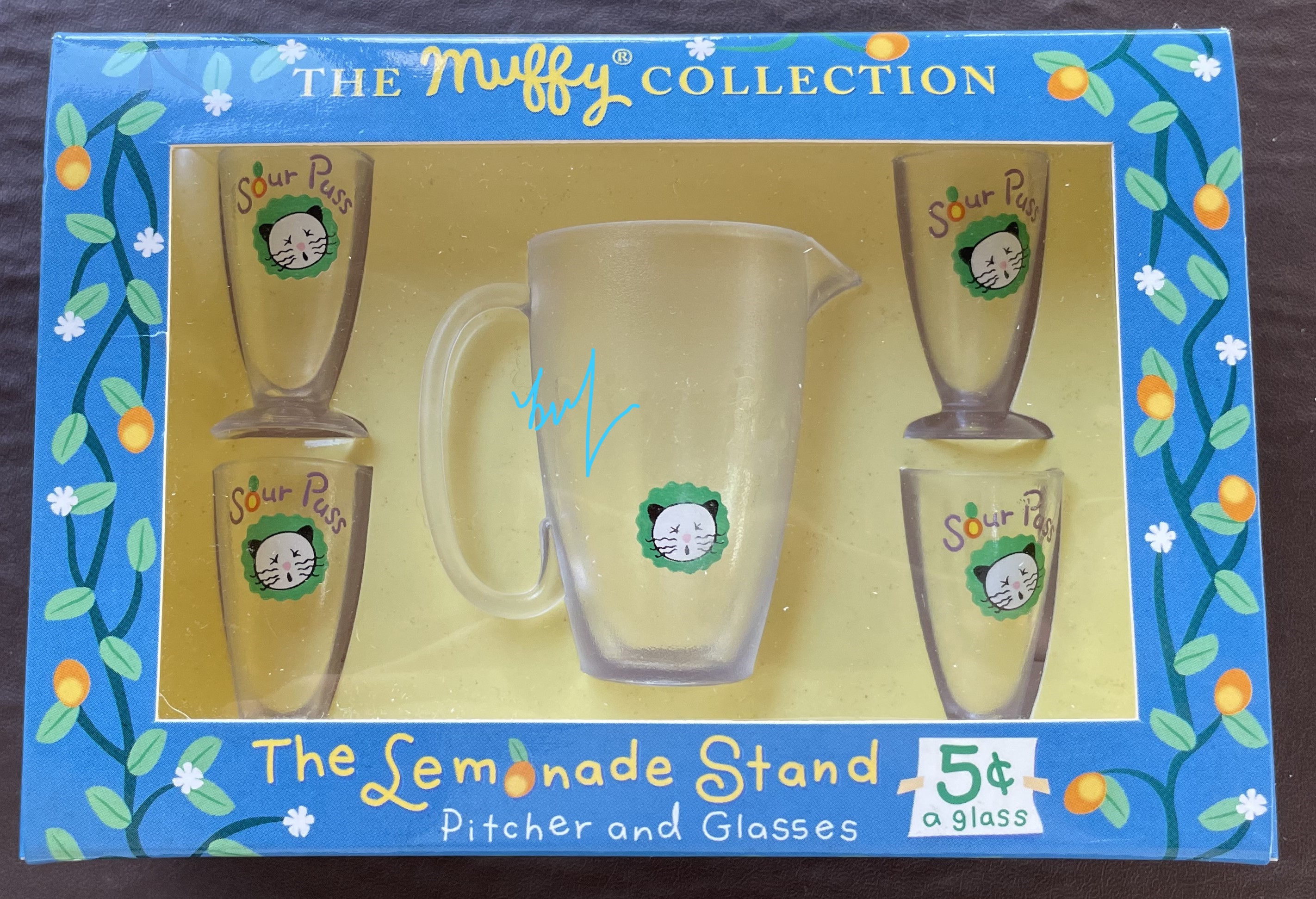 (The) Lemonade Stand: 5 cents A Glass - Muffy's PITCHER GLASSES SET