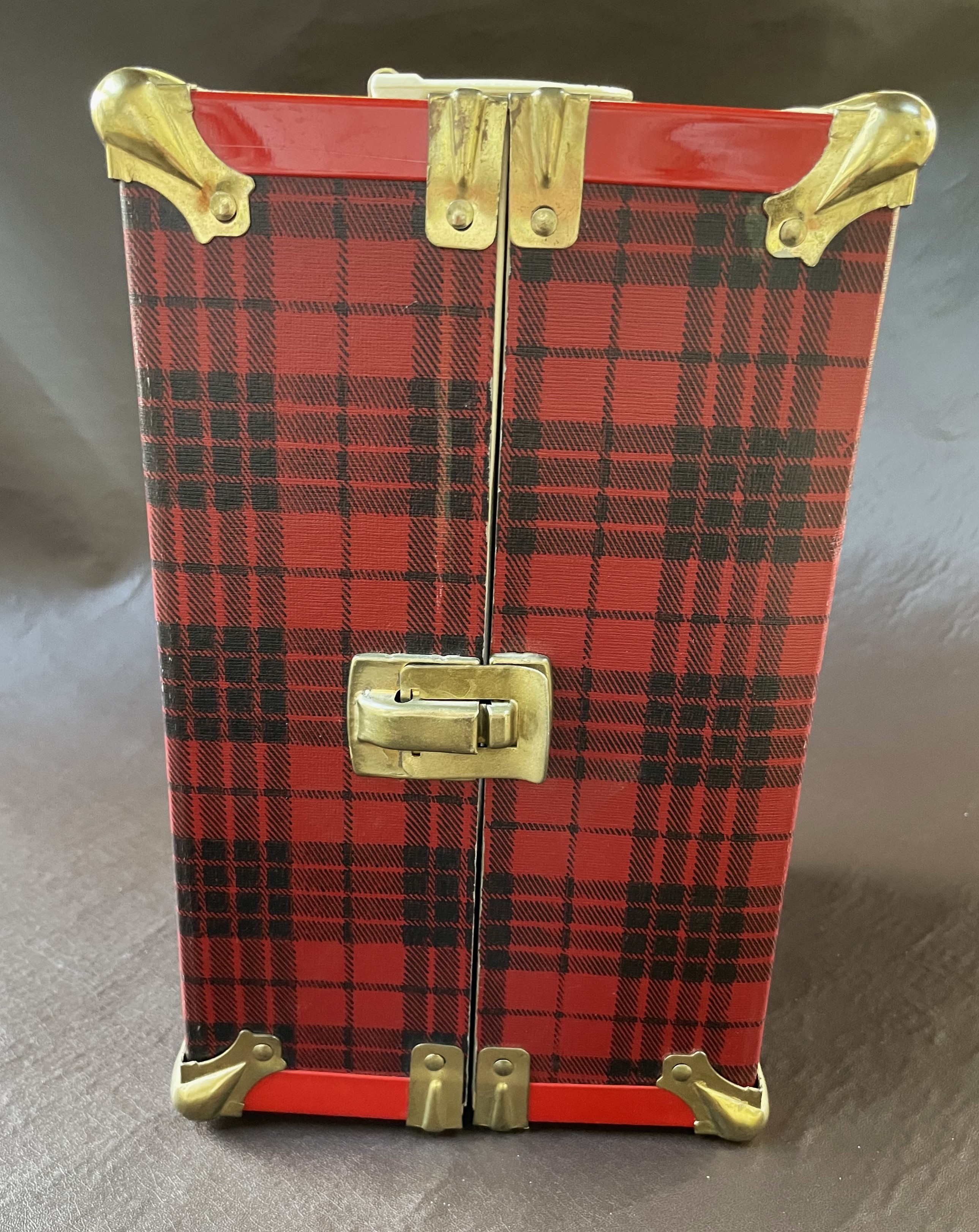 Muffy's TRUNK Version II - Red Plaid with White Interior