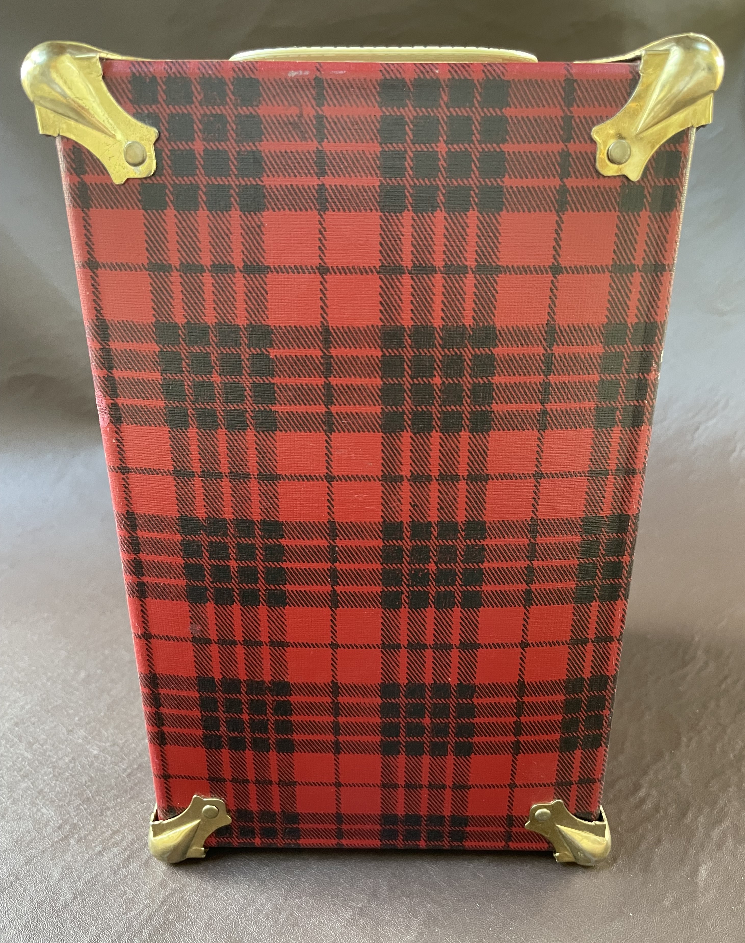 Muffy's TRUNK Version II - Red Plaid with White Interior