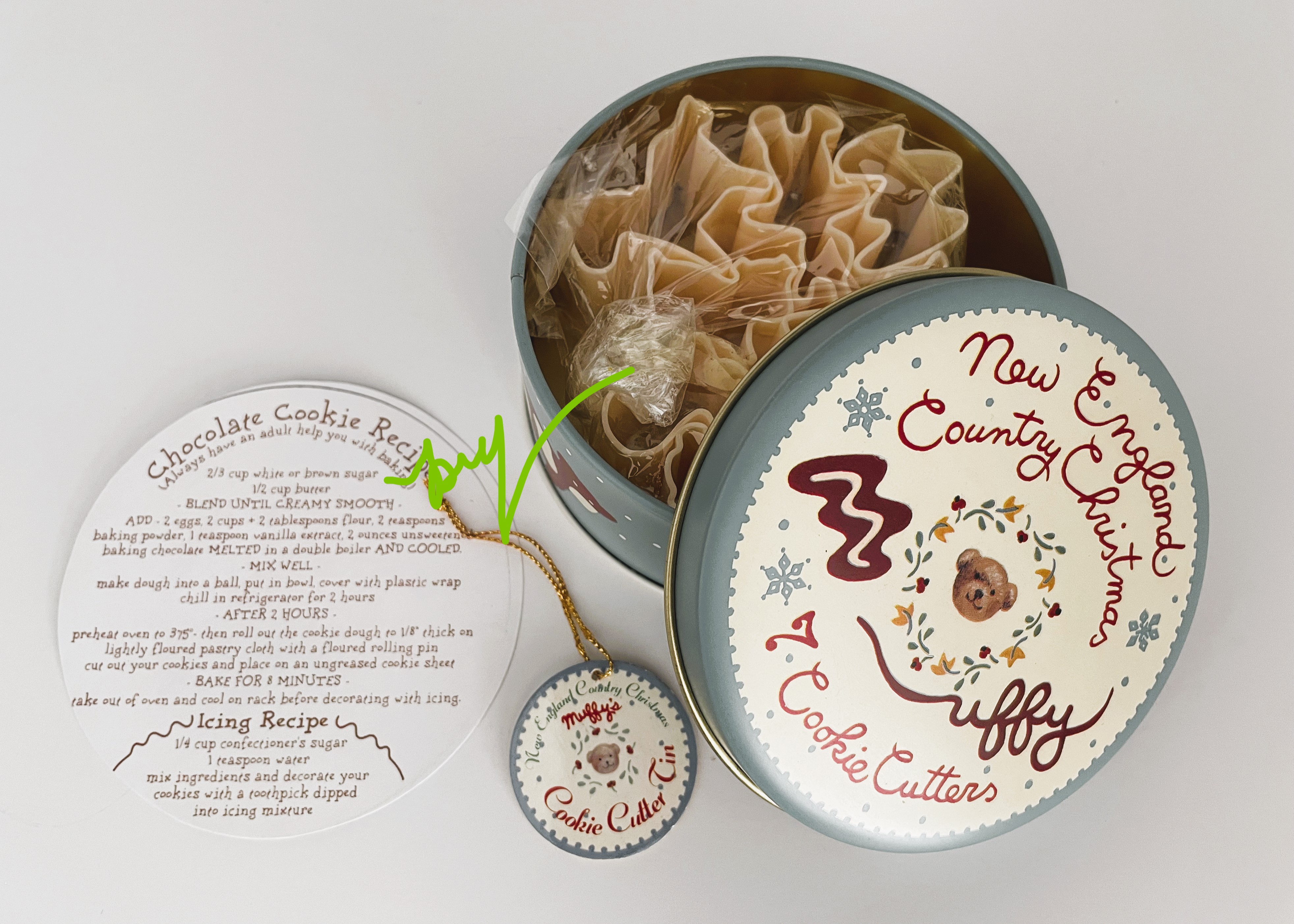 New England Country Christmas - Muffy's COUNTRY CHRISTMAS COOKIE TIN Set