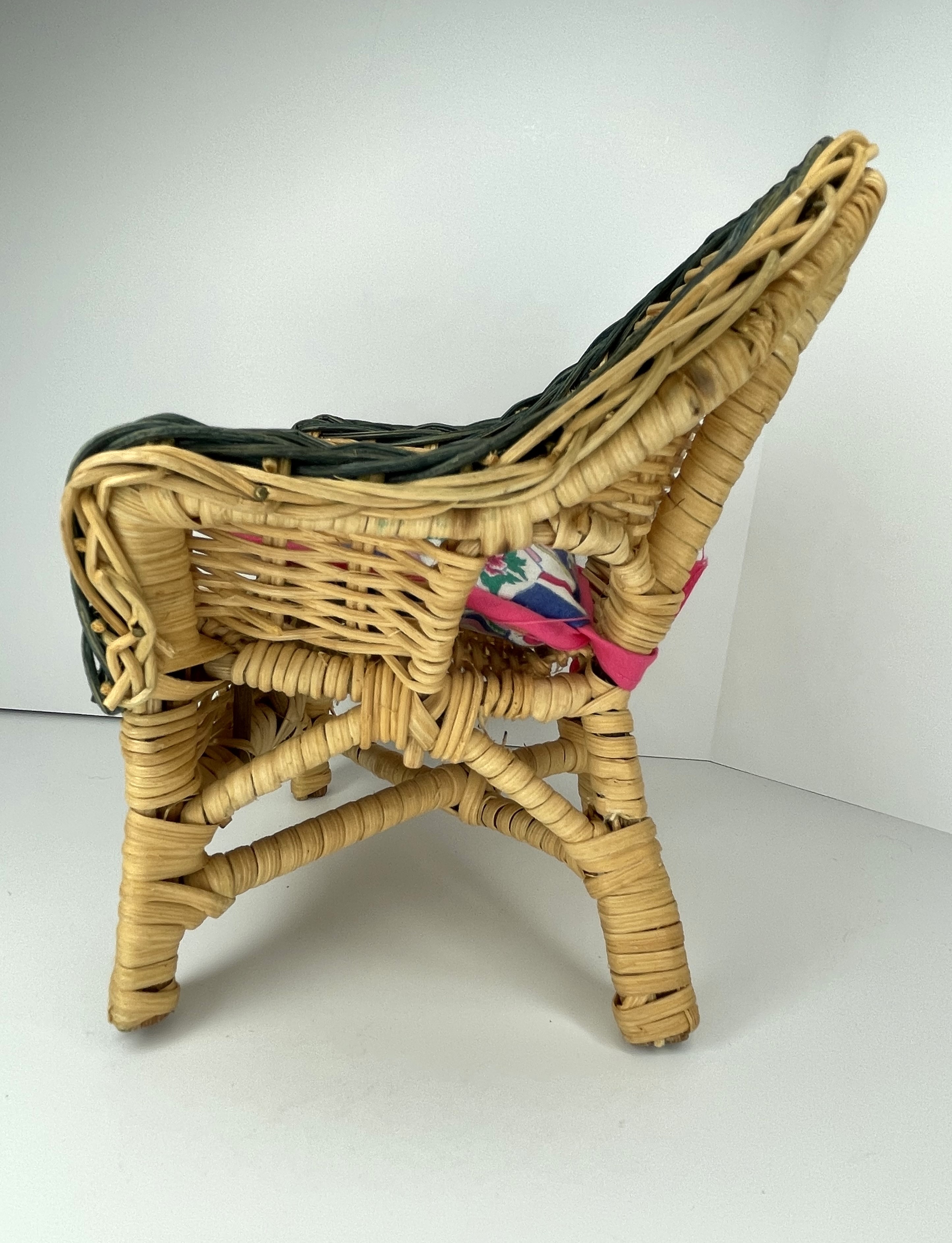 Mommy & Me: The Tea Cup Collection Muffy's TEATIME CHAIR (wicker/rattan)