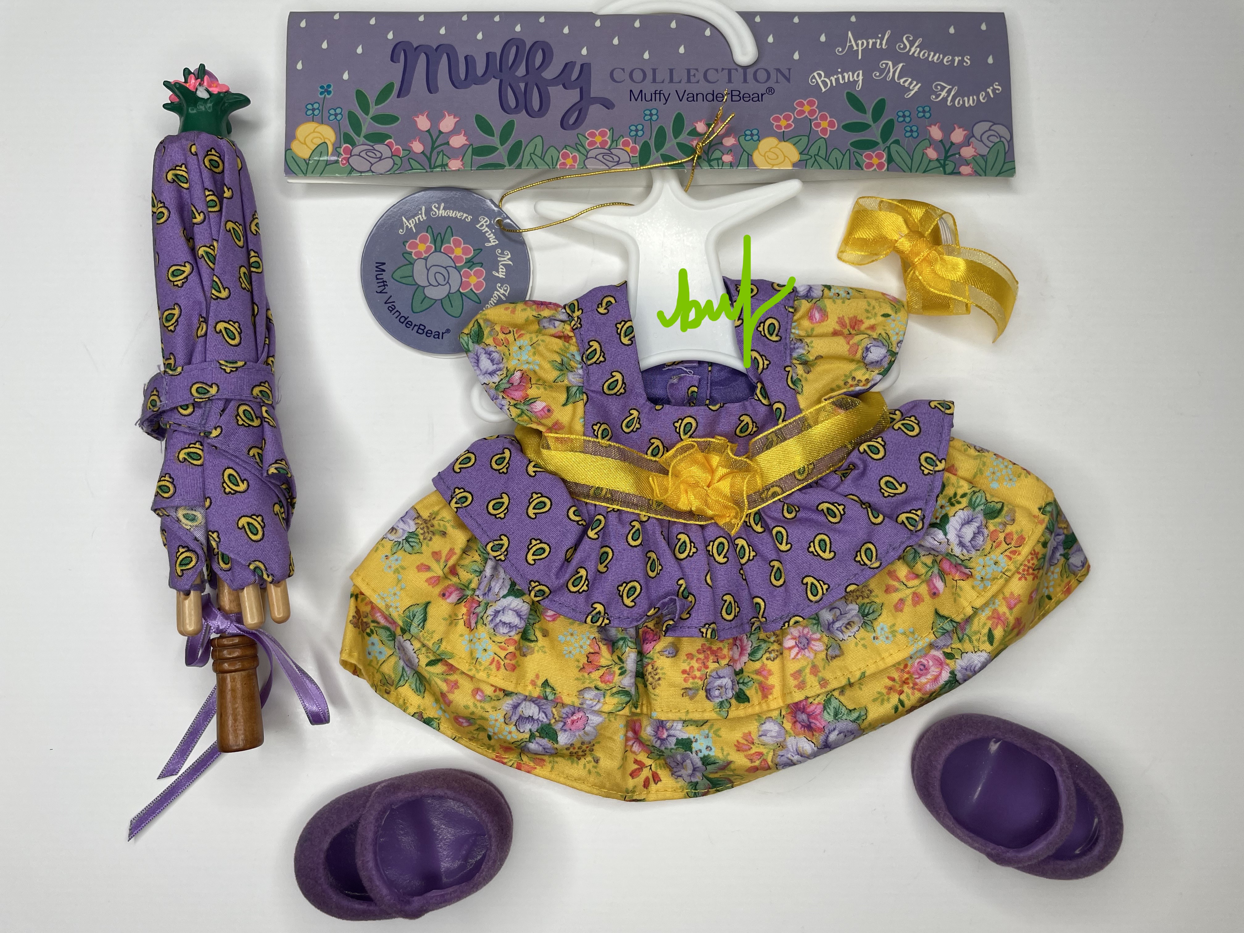 April Showers Bring May Flowers - MUFFY Bear Outfit
