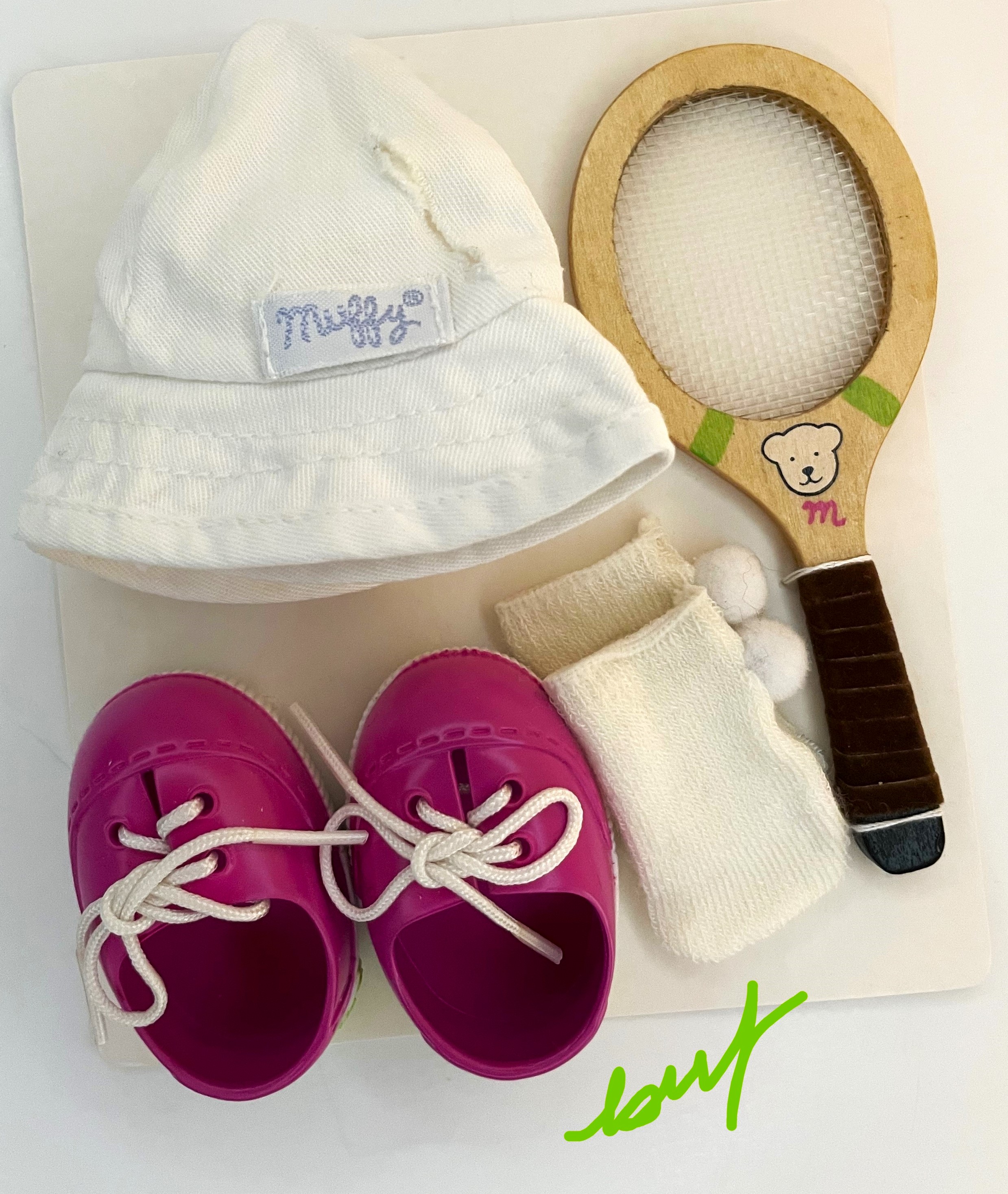 Clothesline Separates: TENNIS ANYONE Accessories Set - Muffy or Hoppy Outfit