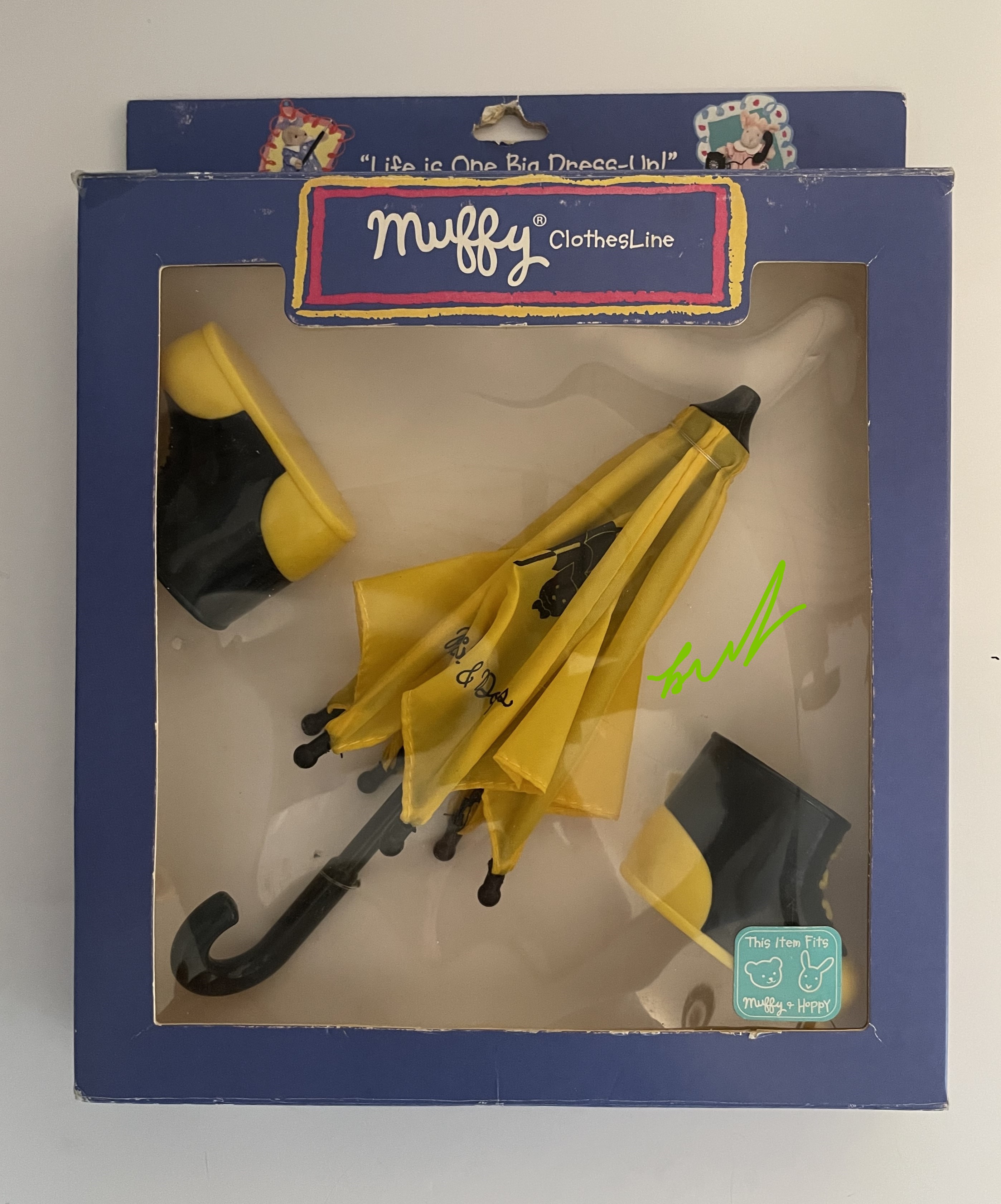 Muffy Clothesline - Muffy / Hoppy CATS 'N' DOGS Accessories Set (Umbrella & Boots)