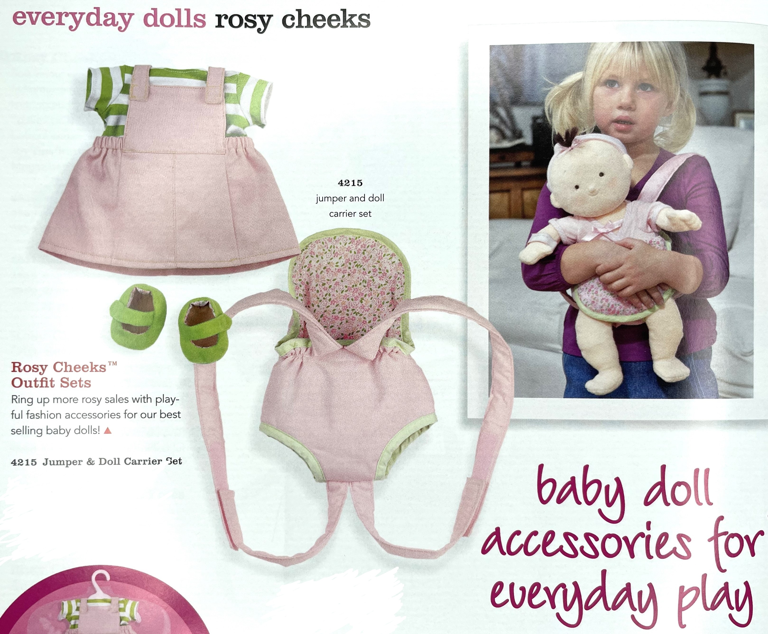 NABCO ROSY CHEEKS - Pink Denim Jumper Baby Carrier Set