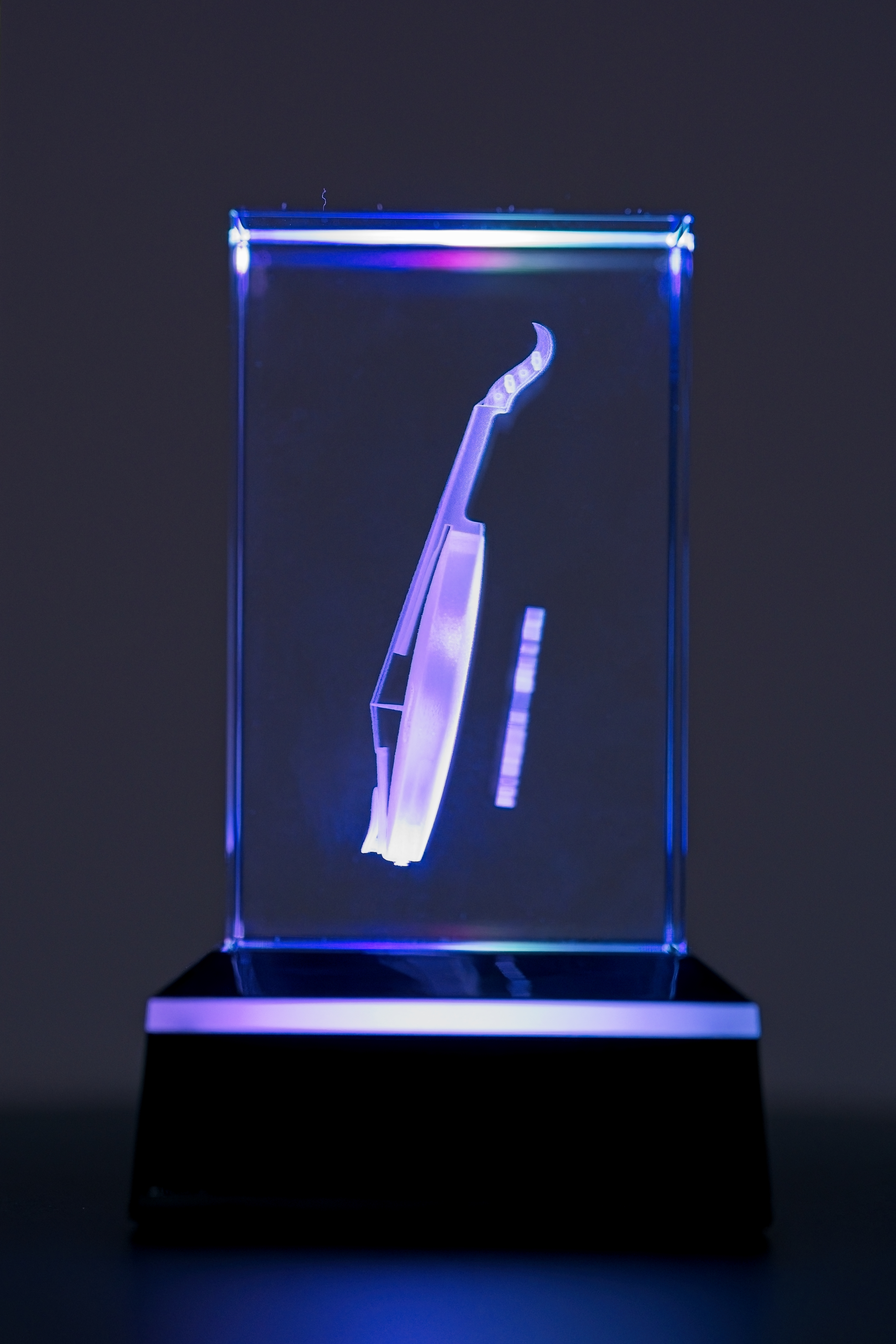 mezzo-forte 3D Cello/Geige in Kristallglas