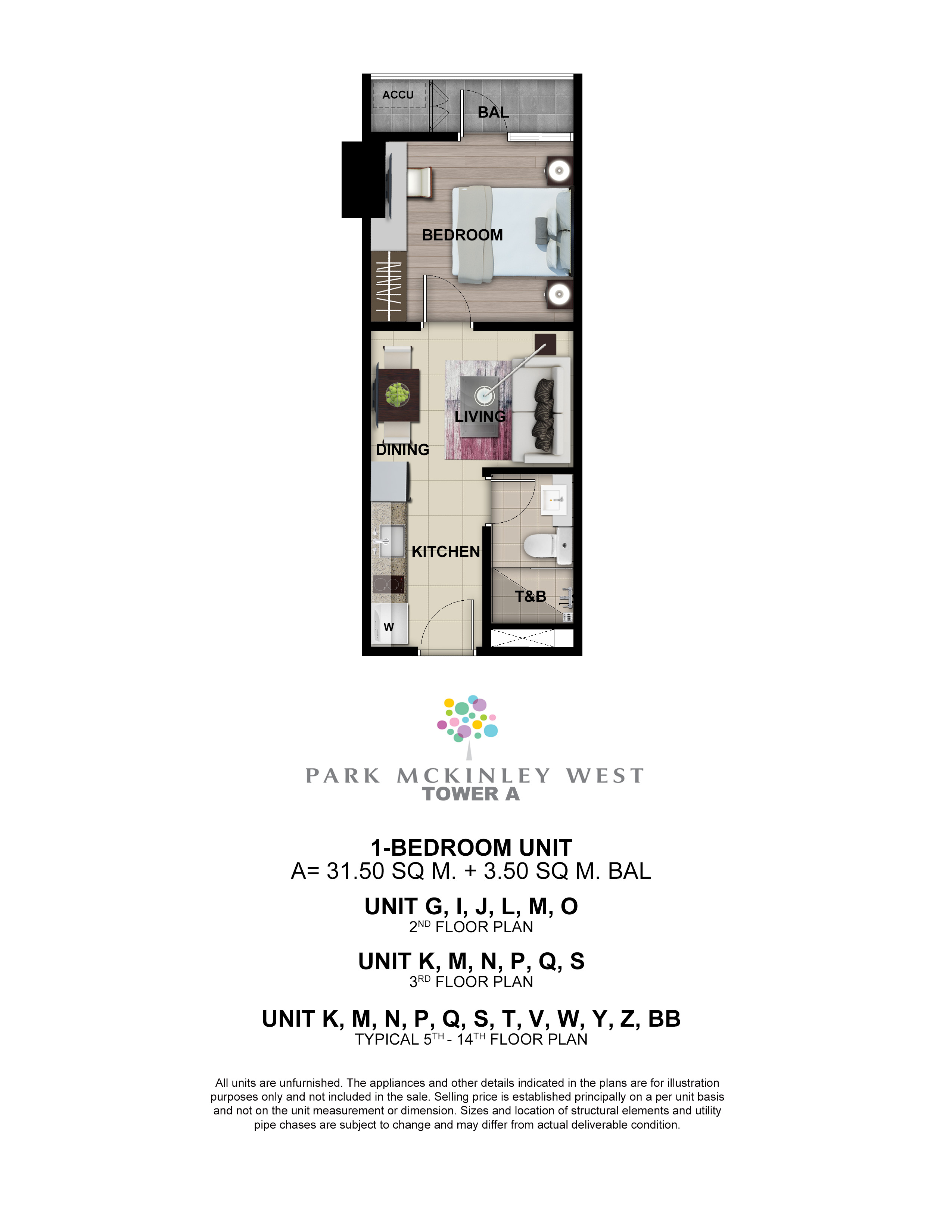 1 Bedroom (35 sqm)