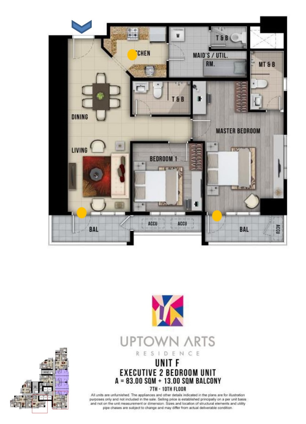 Executive 2 Bedroom (98.5 sqm)