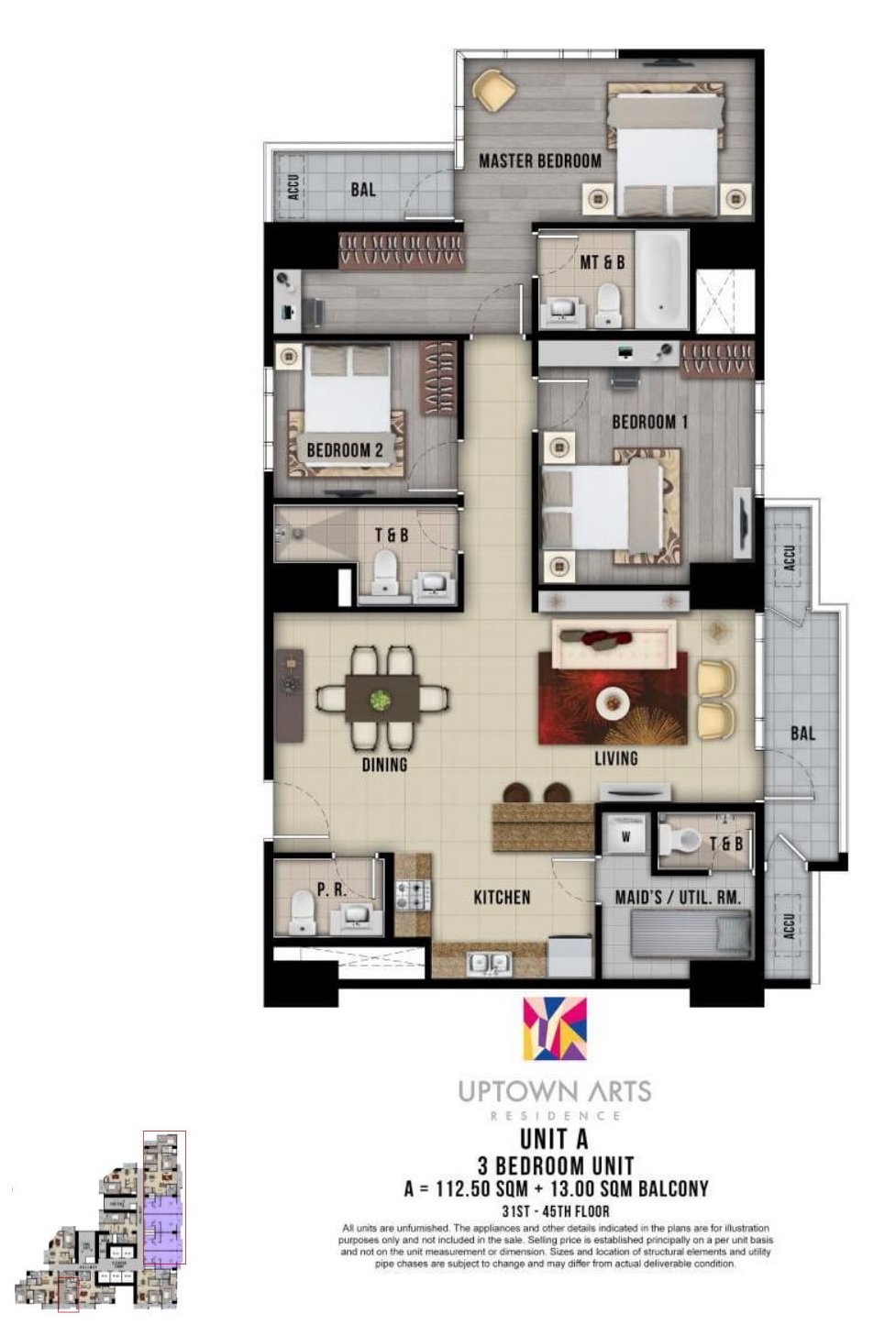 3 Bedroom (125.5 sqm)