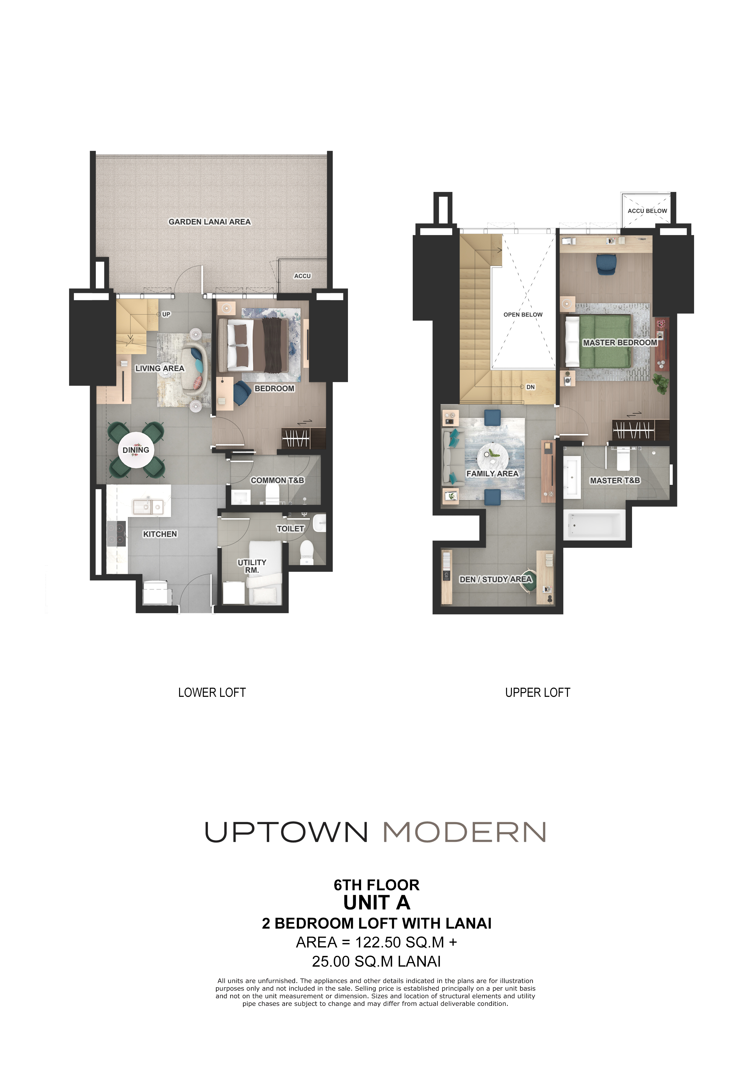 2 Bedroom Loft + Lanai (142 sqm)