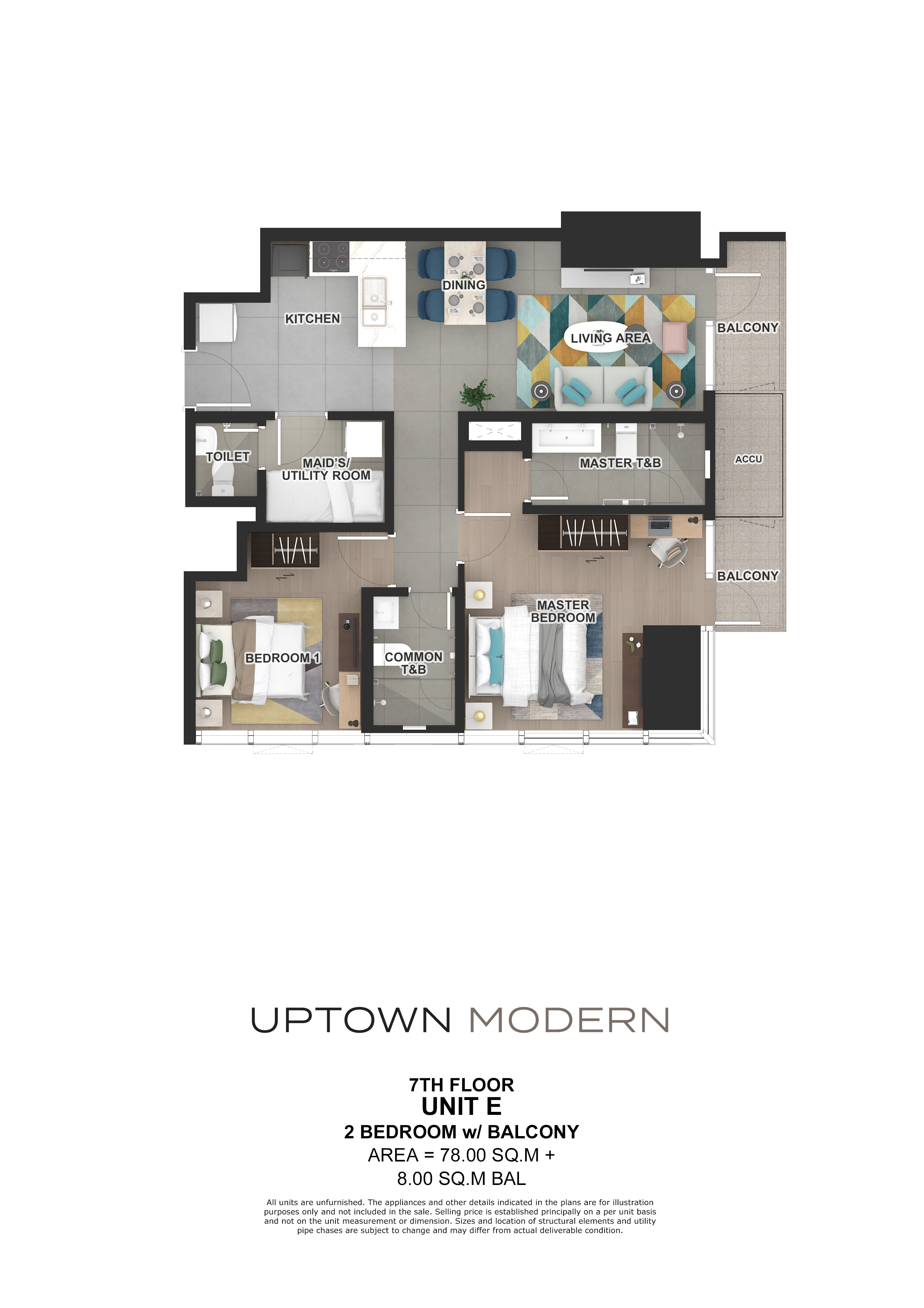 2 Bedroom (86 sqm)