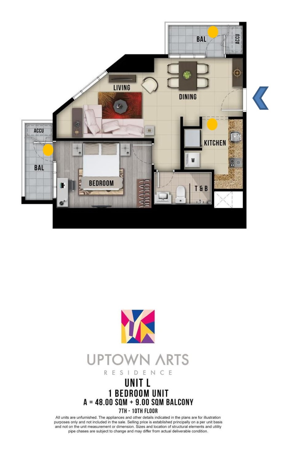 1 Bedroom (59 sqm)
