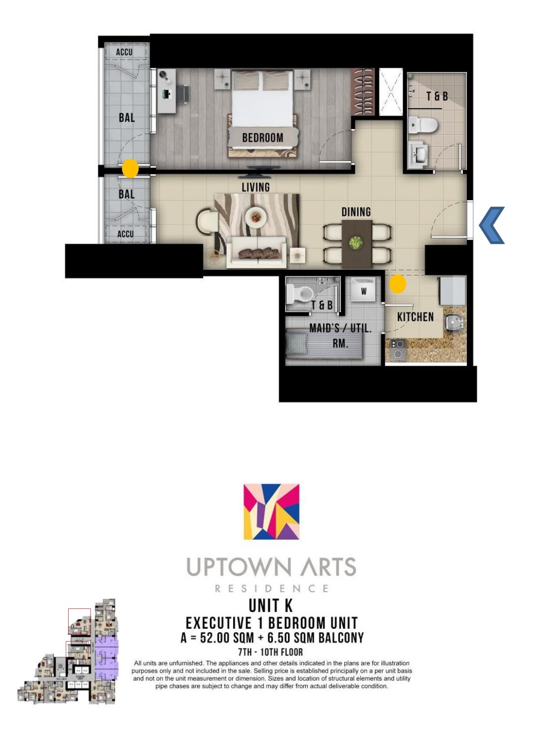 Executive 1 Bedroom (60.5 sqm)