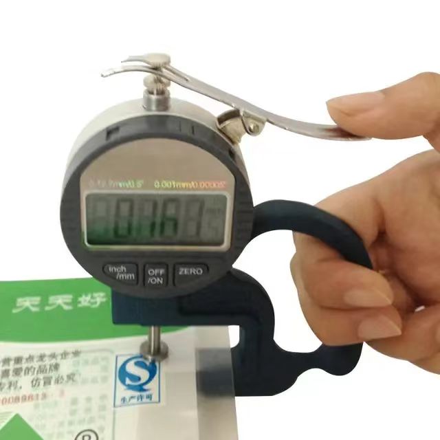 Thickness Gauge0-12.7mm 0.001mm Paper/Leather/Rubber Digital Thickness Meter Display Microns 