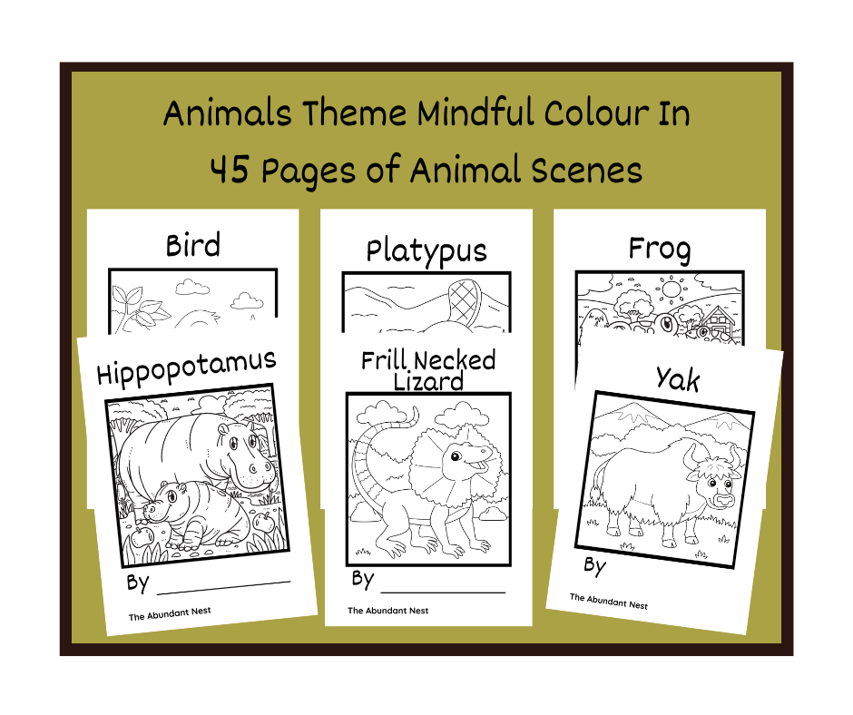 Mindful Colouring - Animal Art for Kids