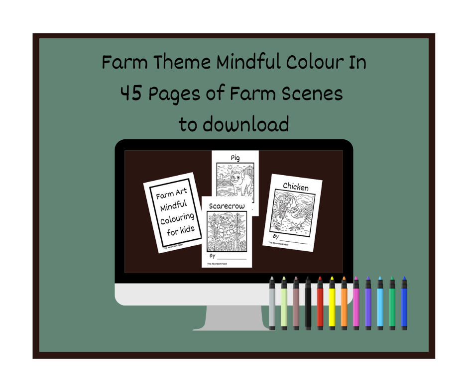 Mindful Colouring - Farm Art for Kids