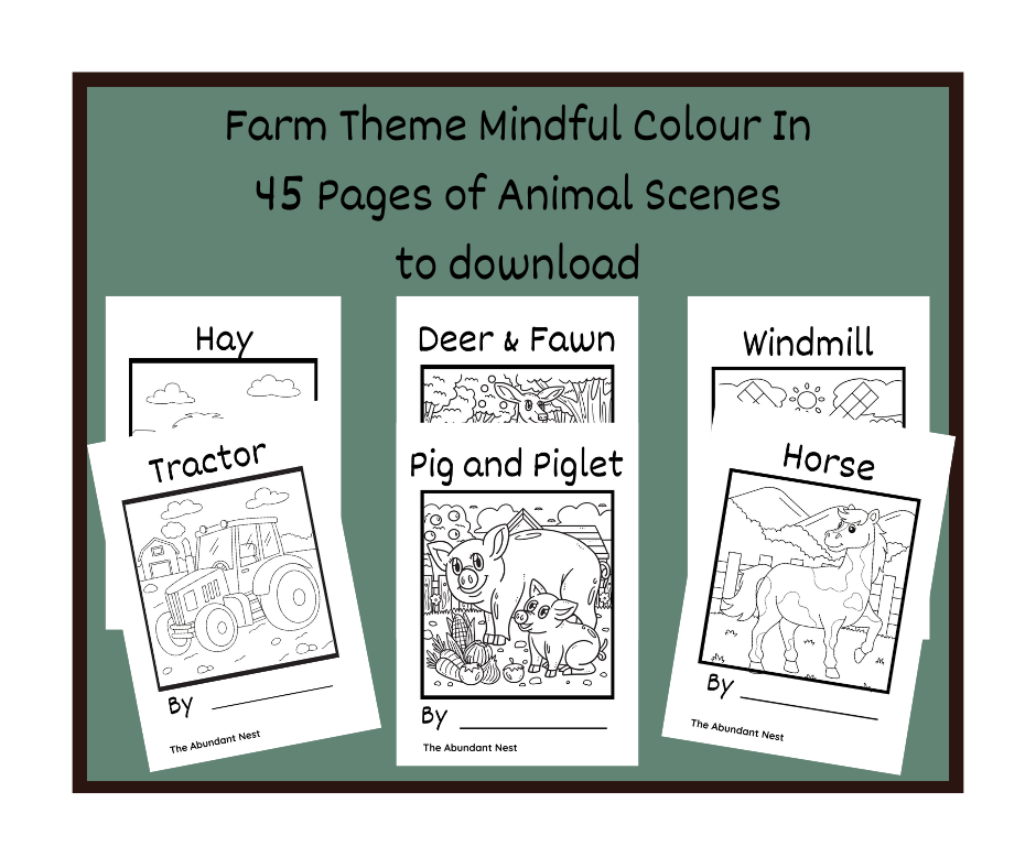 Mindful Colouring - Farm Art for Kids