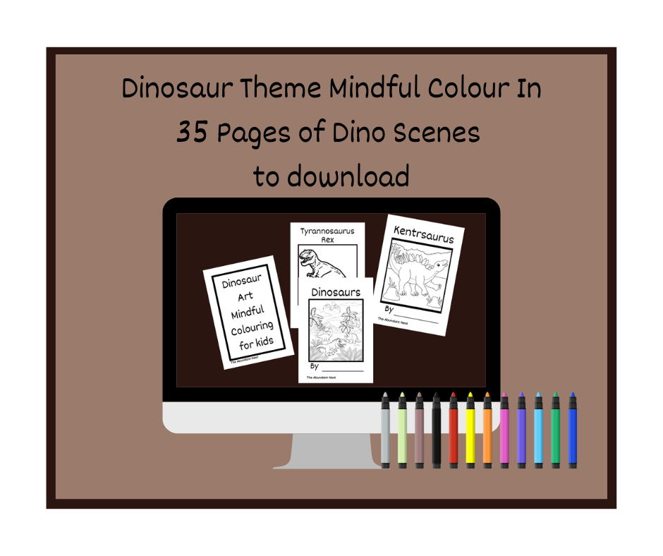 Mindful Colouring - Dinosaur Art for Kids