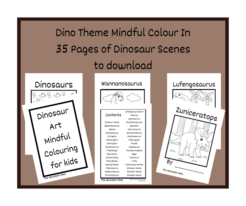 Mindful Colouring - Dinosaur Art for Kids