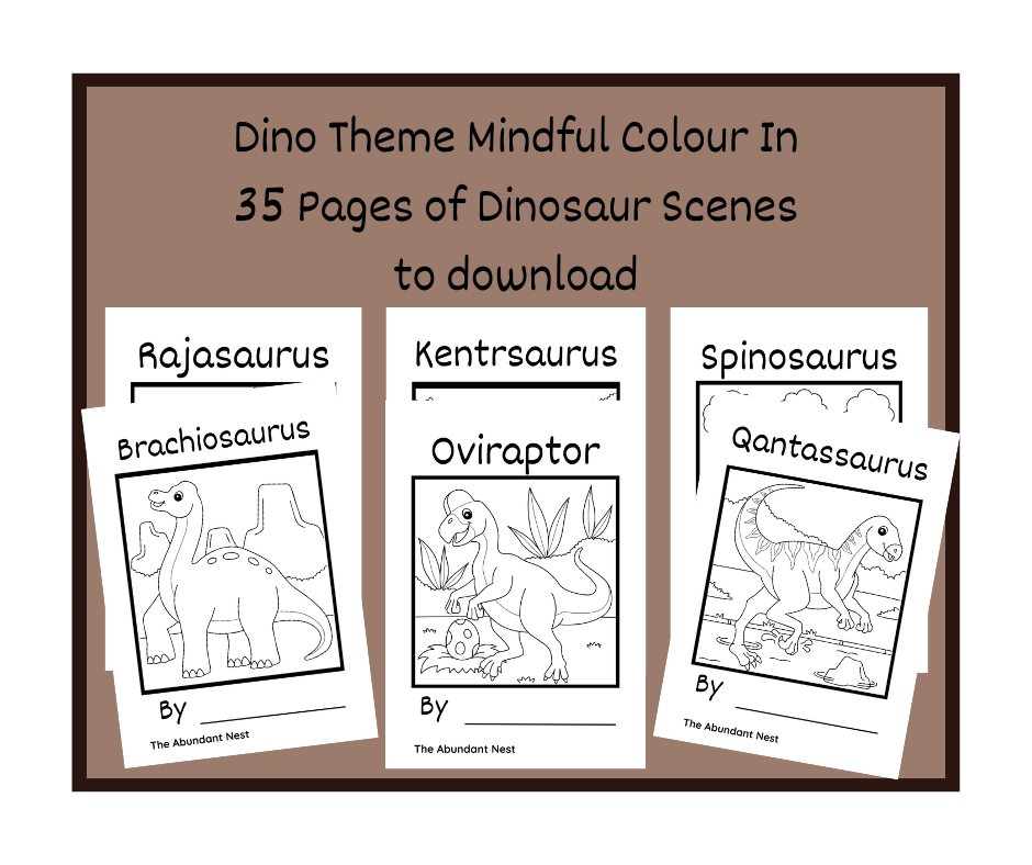 Mindful Colouring - Dinosaur Art for Kids