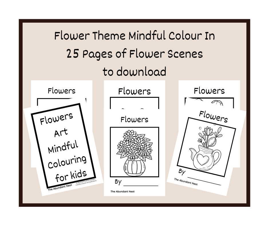 Mindful Colouring - Flower Art for Kids
