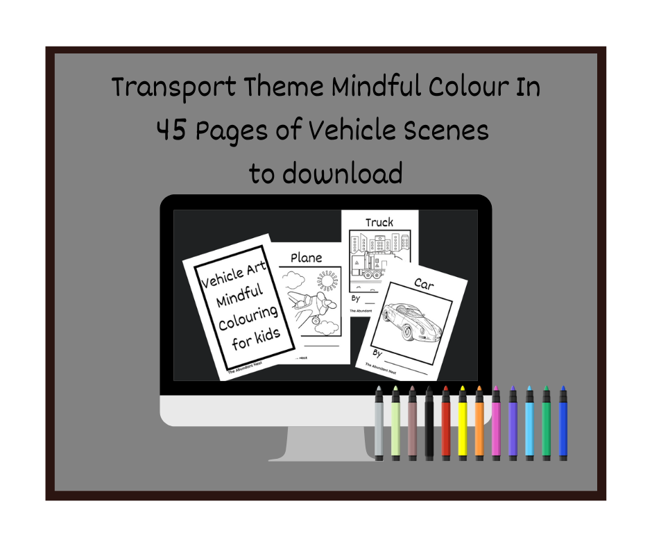 Mindful Colouring - Vehicle Art for Kids