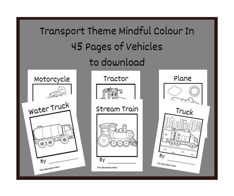 Mindful Colouring - Vehicle Art for Kids