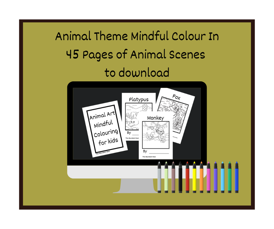 Mindful Colouring - Animal Art for Kids