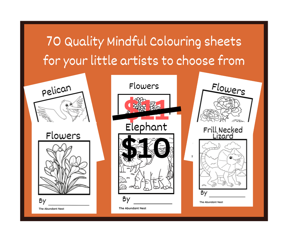 Mindful Colouring SET - Animal and Flower Art for Kids